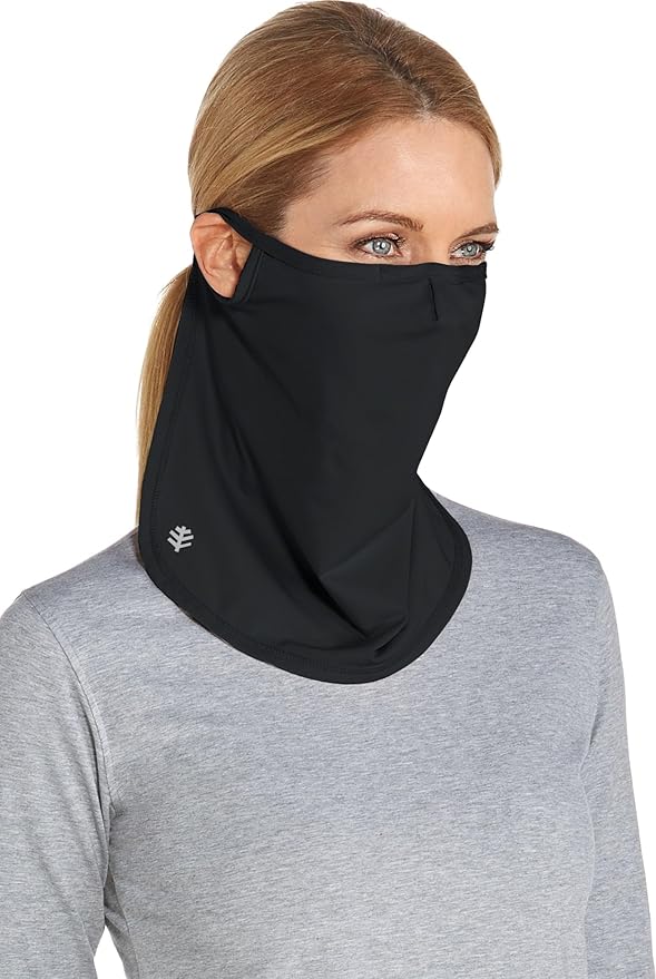 Coolibar UV Face Shield - UPF 50+ Sun Protection - Crestone in Black