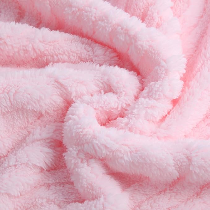 Ultra Soft Fleece Baby Blanket,Swaddle & Receiving Blankets for Newborn Infant, Lightweight Breathable Nursery Nap Blanket for Crib Stroller, for Boys & Girls Rainbow 30"x40" Light Pink