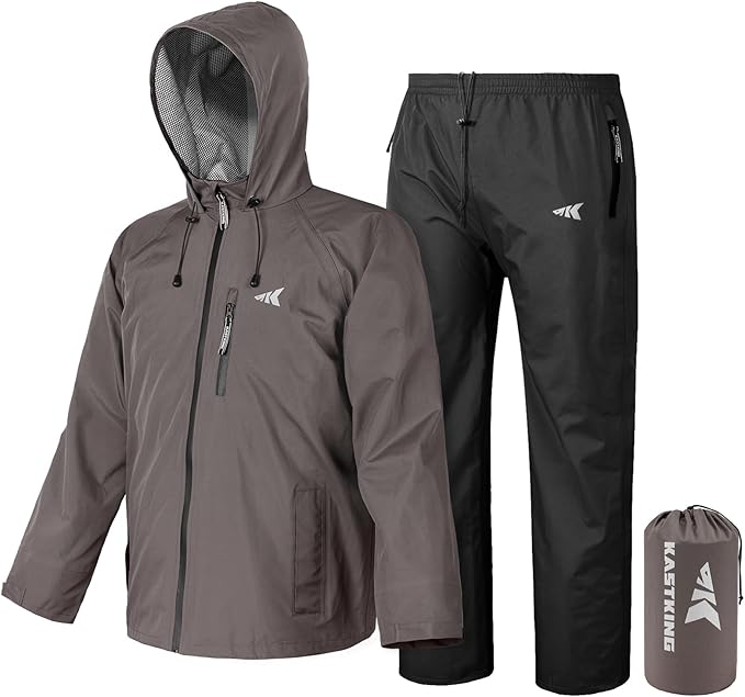 KastKing HydroSense Essential Waterproof Rain Suit for Men and Women, Lightweight, Durable Outdoor Gear for Fishing, Hiking