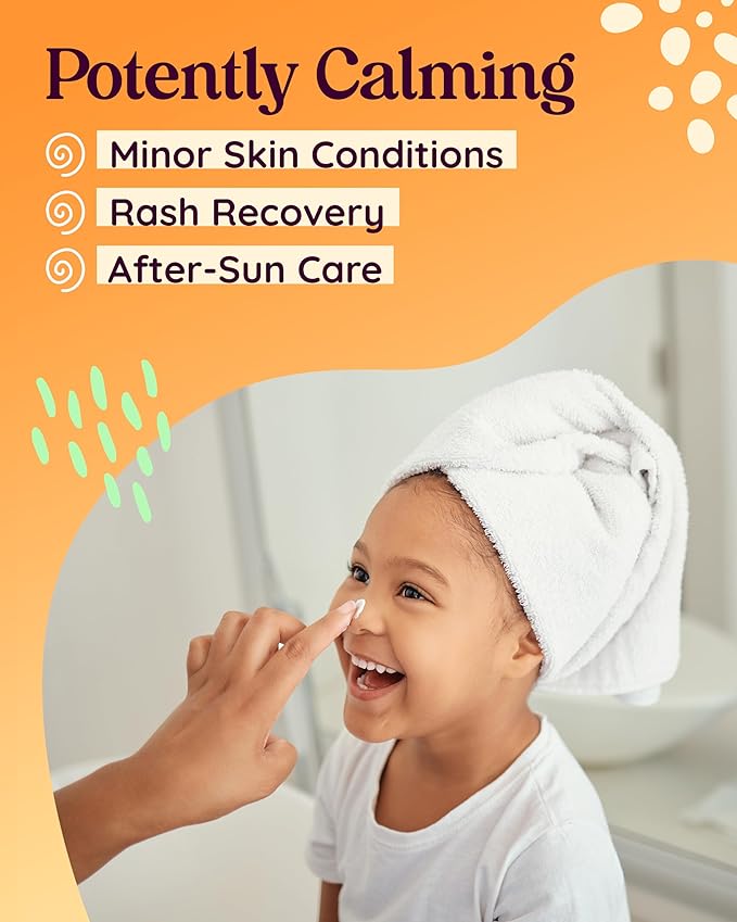 Calendula Cream with Organic Aloe Vera - Baby Calendula Cream for Face and Body - Healing After Sun Kids Lotion for Sunburn Relief and Soothing Minor Skin Conditions (Light Citrus Vanilla)