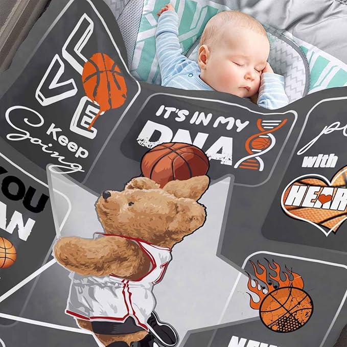 Customized Blankets with Name, Little Bear Blanket Custom Blanket Soft Personalized Name Throw Blanket Gifts for Boys Girls Birthday