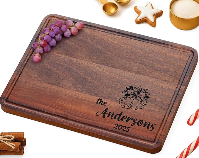 Personalized Cutting Board for Christmas 2025 Gifts, Custom Engraved Wood Cutting Board for Housewarming, Anniversary, New Home, Wedding, Engagement, Christmas Good Gift Idea for Couple, Parent, Women