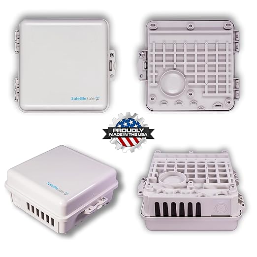 SatelliteSale Weatherproof Junction Box Heavy Duty Enclosure 9x9x4 Inches UV-Rated Thermoplastic Alloy Made in USA