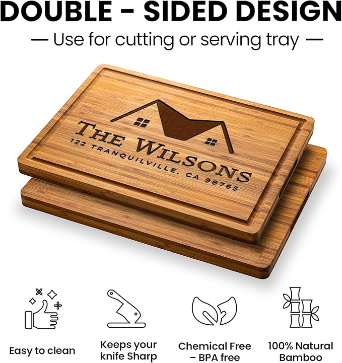Personalized Housewarming Gift for New Home, Custom Engraved Cutting Board New Home Gift Ideas, Realtor Closing Gifts for First Time Home Buyers, New Neighbor Home Sweet Home Gift