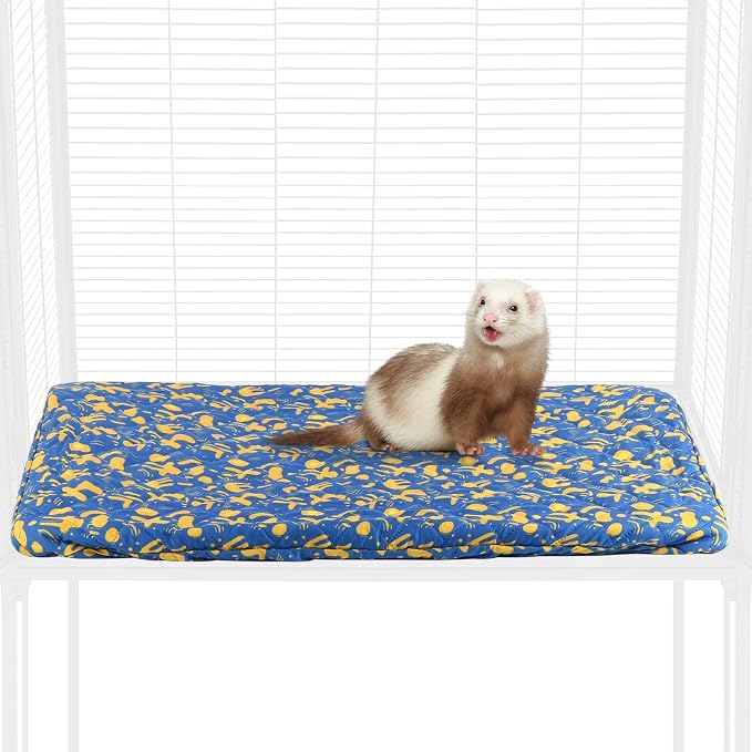 Fitted Liners for Ferret Nation, Critter Nation Cage - Washable Liner for Ferrets, Chinchillas, Rats, Guinea Pig, Hedgehogs & Other Small Animals - Waterproof Cage Accessory (Bottom Pan Liner)