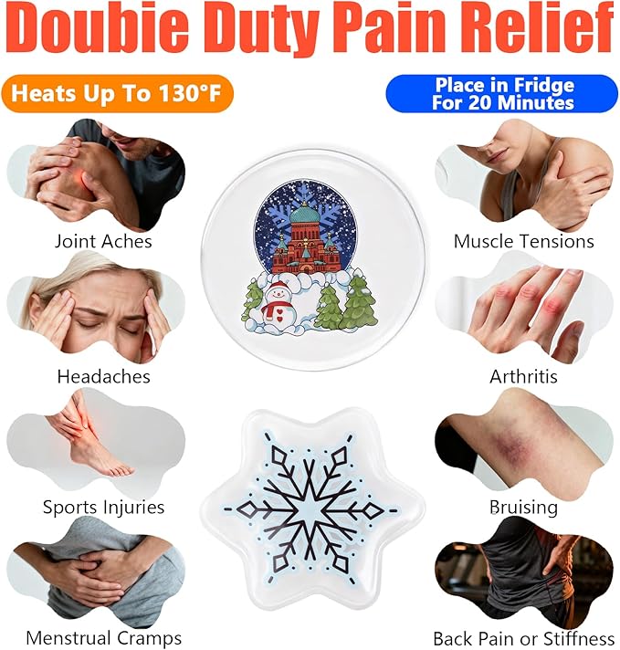 Reusable Hand Warmers, Pocket Heat Packs - Fast Heating & Long-Lasting Cycle Heat Packs for Outdoor Camping, Hiking & Golf - Compact Pocket-Sized Warmers