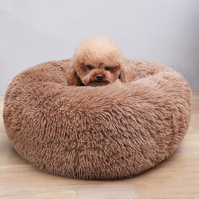 Cat Bed for Indoor Cats,Mini Plush Self Warming Kitten Bed, 20 Inch | Soft Round Fluffy Dog Bed and Cat Nest for Kittens and Small Dogs, Cozy Medium Bed for Indoor and Warm Autumn or Winter Sleep