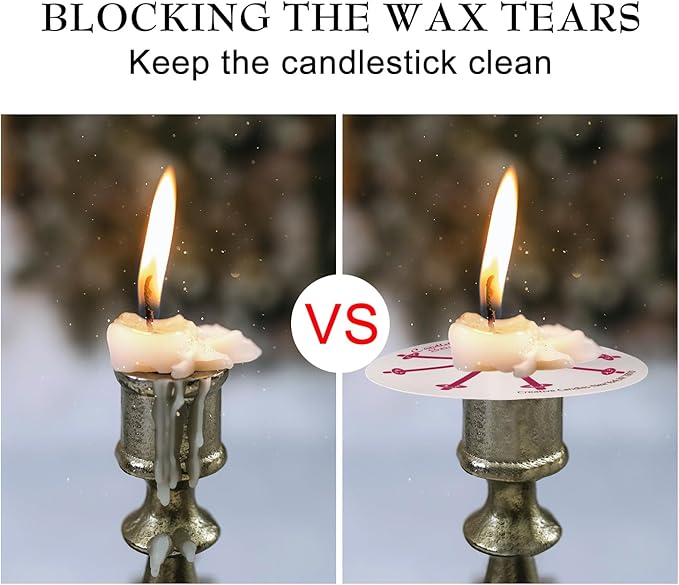 300Pack White Taper Candles with Drip Guards & Paper Holders - 5 Inch Odorless Religious Candles for Church Prayers, Sabbath Ceremonies, & Home Decorations……