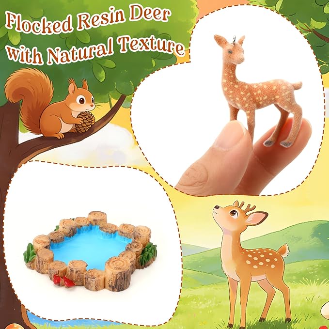 Little Pocket Deer Mini Deer Gift Collectible Travel Buddy | Cute mini deer in a pocket tin, a collectible desk gift for coworkers, friends and woodland animal lovers