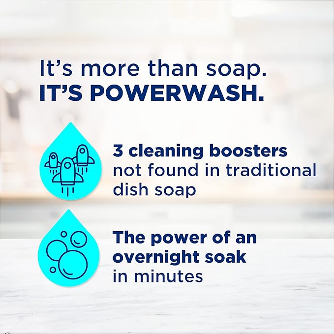 Dawn Powerwash Spray, Dish Soap, Dishwashing Liquid, Cleaning Supplies, Lemon, 1 Starter Kit + 3 Refills, 4 units of 16oz (64oz)