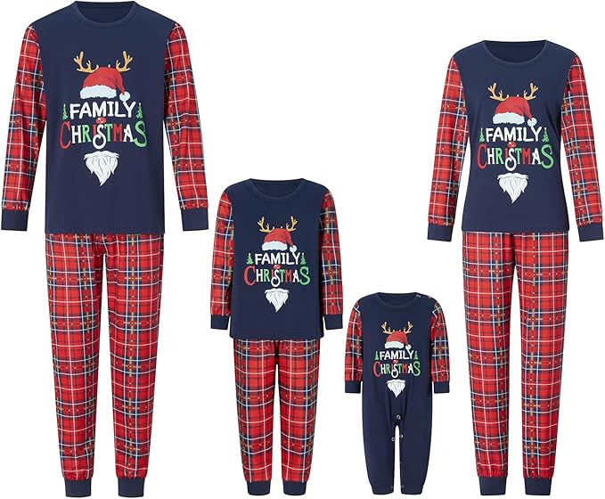 WephuPSho Christmas Family Matching Pajamas, Festive Xmas Jammies Sets for the Whole Family, Holiday Pjs Christmas