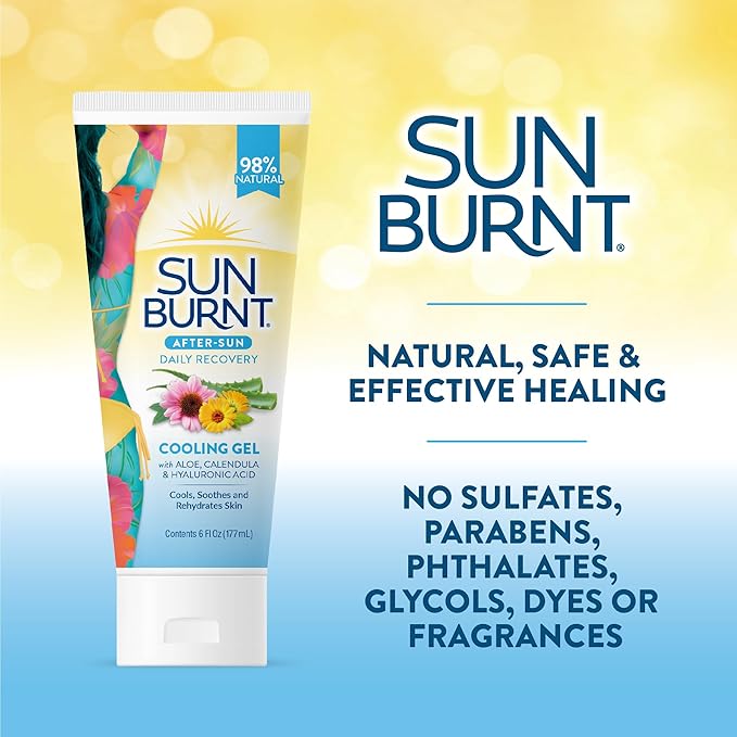 Sunburnt EMCW9 Ultra Hydrating Aloe Vera Gel 6 Ounce,Clear,SUNB21006 (Pack of 2)