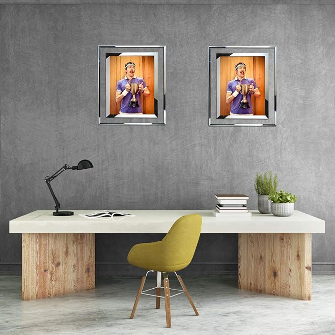 SIMON'S SHOP 8x10 Picture Frame, Glass Picture Frames 8x10 for Wall and Tabletop, 2-Pack Photo Frame Vertical or Horizontal Display, Modern Home Office Décor