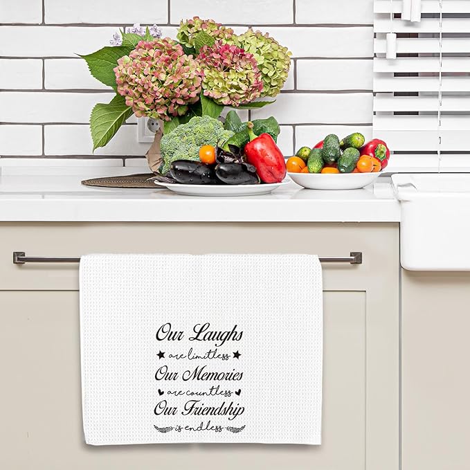 Tea Towel for Female Friends, Absorbent Quick-Drying Dish Towel, Friendship Gift for Friends 16 * 24in