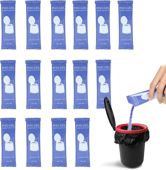 Portable Toilet Absorbent Gel, Portable Toilet Powder Poo Urine Powder for Camping Outdoor Hiking