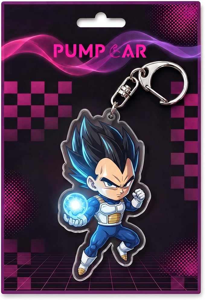 PumpCar Acrylic Keychain Double-Sided Charm Key Ring with Metal Clip Backpack Charm Bag and Car Key Accessory Collectible