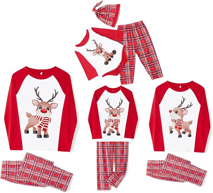 WephuPSho Christmas Family Matching Pajamas, Festive Xmas Jammies Sets for the Whole Family, Holiday Pjs Christmas