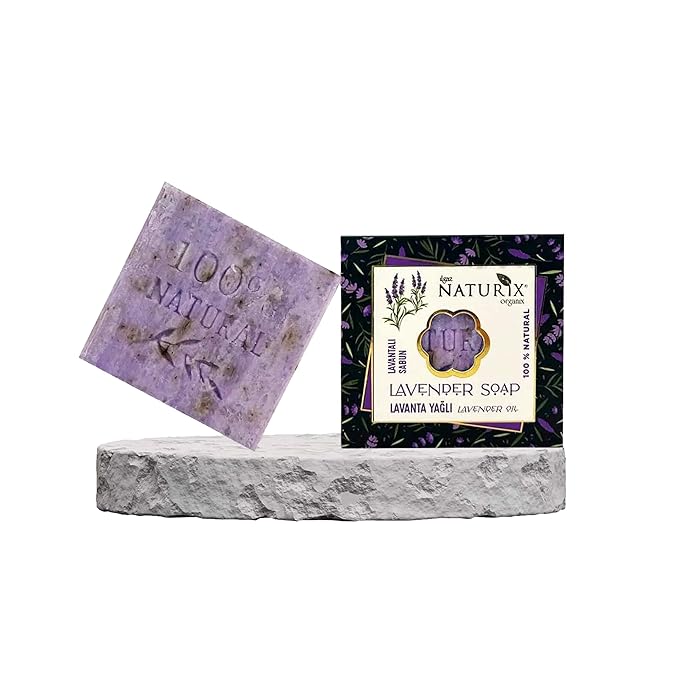 Lavender Organic Bar Soap Moisturizing Soap Made from Natural Oil | Hair Hand Face Body Bath Wash | Skin Care Cleanser Shampoo