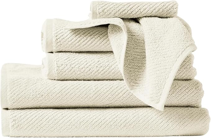 Coyuchi Air Weight Organic Towels, 6 Piece Set (Undyed)