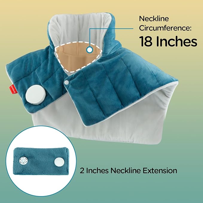 Comfytemp Heating Pad for Neck and Shoulders and Back, FSA Eligible Items Only List, HSA Approve 2.6lb Weighted Electric Neck Heat Pad, Large Heated Wrap with 9 Heat Settings & 11 Timer for Women Mom