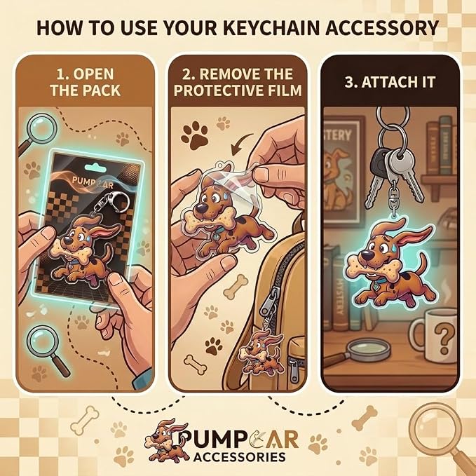 PumpCar Acrylic Keychain Double-Sided Charm Key Ring with Metal Clip Backpack Charm Bag and Car Key Accessory Collectible