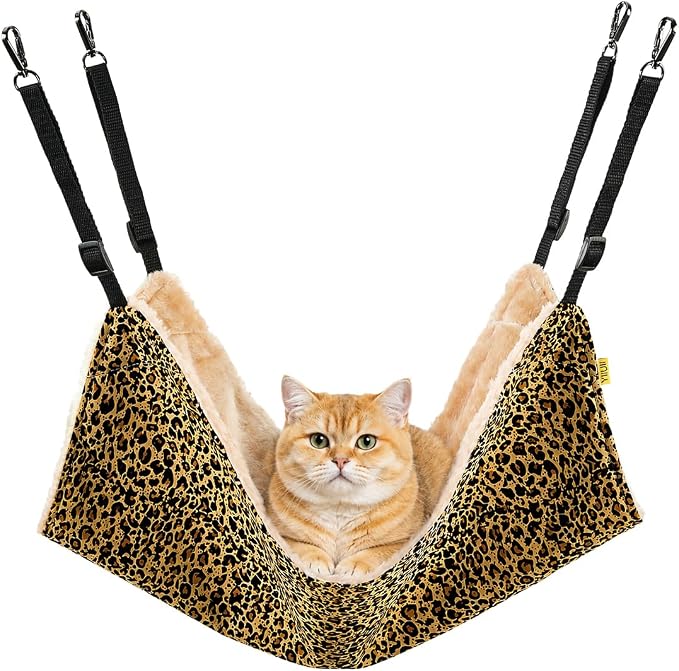 Cat Hammock for Cage Crate, 20"x18", Holds 30lb for Ferret & Kitten | Adjustable Soft