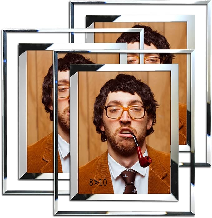 SIMON'S SHOP 8x10 Picture Frame Glass Picture Frames 8x10 Wall and Tabletop Display Frame - 3 Pack