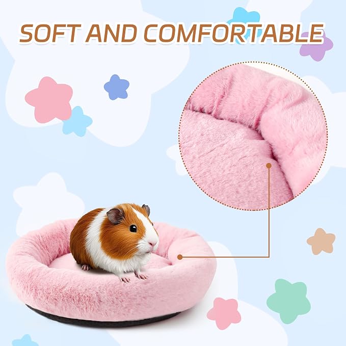 FEBSNOW Guinea Pig Bed, Soft Fleece Hamster Bed for Small Animals | Washable Warm Fleece Material, For Guinea Pigs and Hamsters, Cosy Sleeping and Hiding Spot, Anti-Slip Bottom
