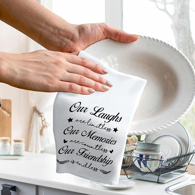 Tea Towel for Female Friends, Absorbent Quick-Drying Dish Towel, Friendship Gift for Friends 16 * 24in