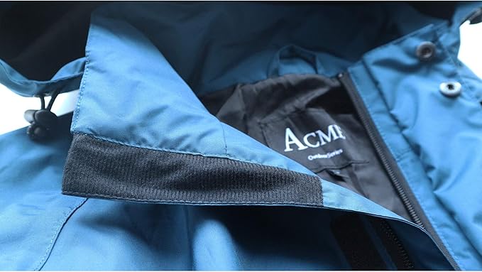 Acme Projects Men Waterproof Rain Suit (Jacket & Pants) 10000mm/3000gm Breathable Windproof Taped Seam Lightweight Gear