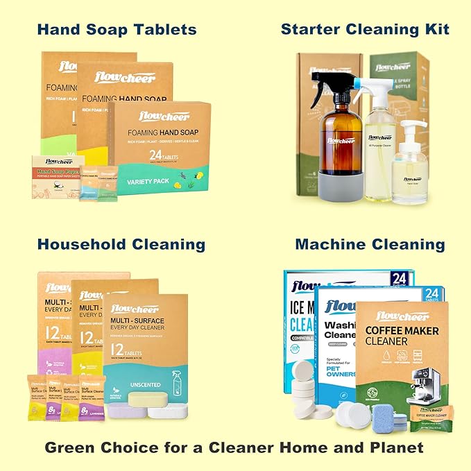 Foaming Hand Soap Refill Tablets, 12 Pack (Makes 12 x 9 fl oz), Variety Fragrance, Fresh & Clean Handwash, No Plastic Bottle