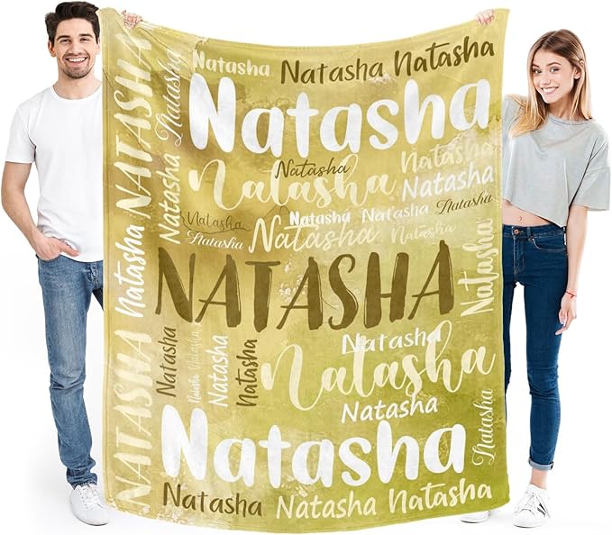 Personalized Custom Baby Blanket with Name for Girls Boys Kids Customized Flannel Blanket for Bed Nursery Room Baby Stroller