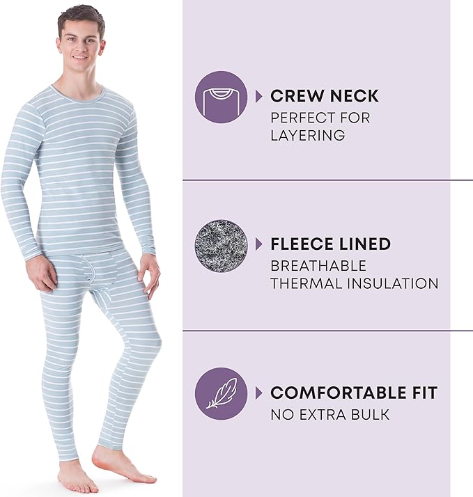 Rocky Thermal Underwear Men Long Johns Men Thermal Underwear Thermals Mens Base Layer Mens Thermals Top and Bottom Set