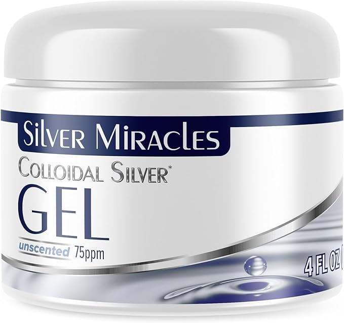Silver Miracles Colloidal Silver Gel - Nano Silver Gel Wound Care - Healing Ointment for Burns & Irritated Skin - 4 Oz Unscented - Two Pack