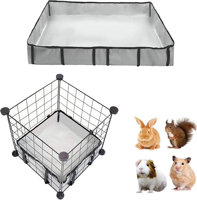 Guinea Pig Cage Liner Tarp Bottom Waterproof and Washable Base Also for Rabbits, Bunny, Chinchesillas, Hedgehog, Ferrets and Other Small Animals(12x12 inches)