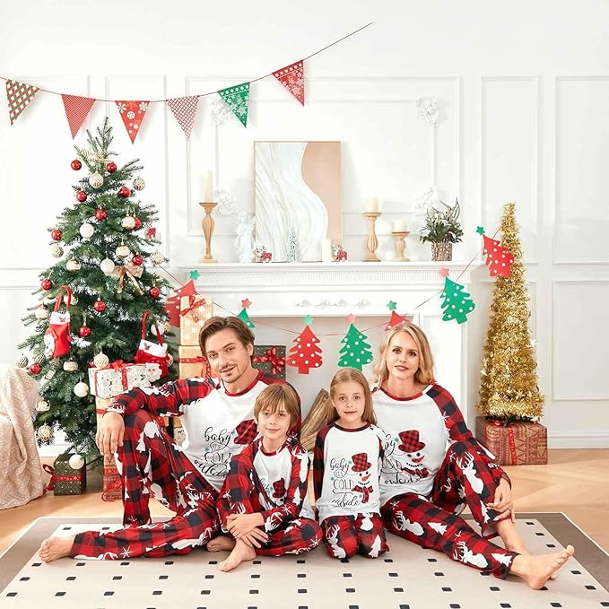 Christmas Pajamas for Family Matching Family Christmas Pajamas Set PJS Holiday Xmas Family Jammies Sleepwear