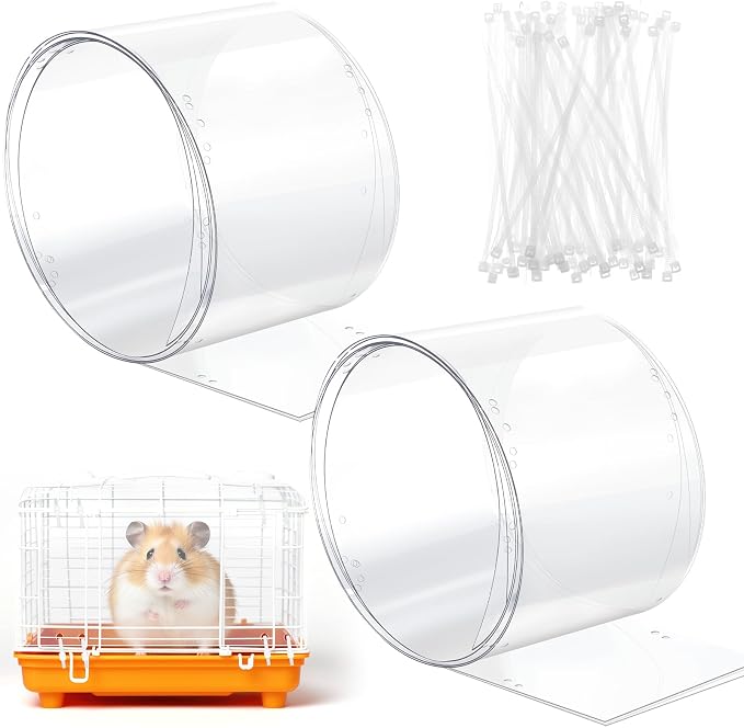 Juexica 2 Pcs 82.7 x 6 Inch Guinea Pig Cage Liner Clear Cuttable Critter Liner with Pre Drilled Holes Urine Guard Extra Long Liner with 100 Zip Ties for Rabbit Hamster Ferret Chinchilla