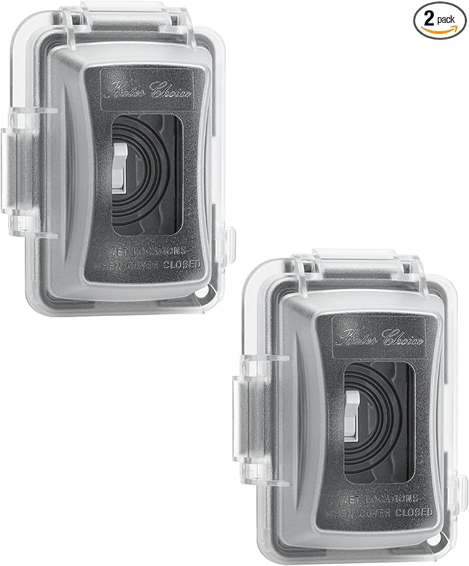 Bates Choice Weatherproof Electrical Outlet Cover, 2 Pack, 1-Gang, Outdoor Outlet Cover, Weatherproof, Outlet Cover Box