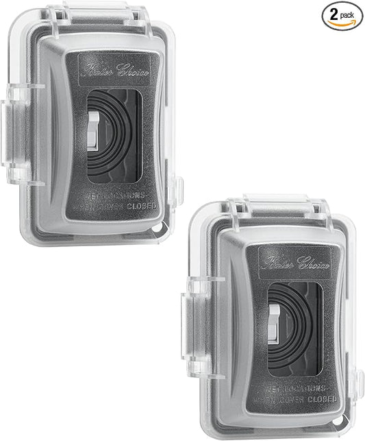 Bates Choice Weatherproof Electrical Outlet Cover, 2 Pack, 1-Gang, Outdoor Outlet Cover, Weatherproof, Outlet Cover Box