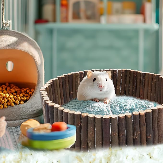 Gvhntk Hamster Wooden Suspension Bridge Rat Climbing Bendable Wooden Ladder Small Animals Arch Bridge Toys for Hamsters Mouse Rat Chipmunk Pig Gerbils Mice Other Small Rodents Animals(25.6L x 2.8W)