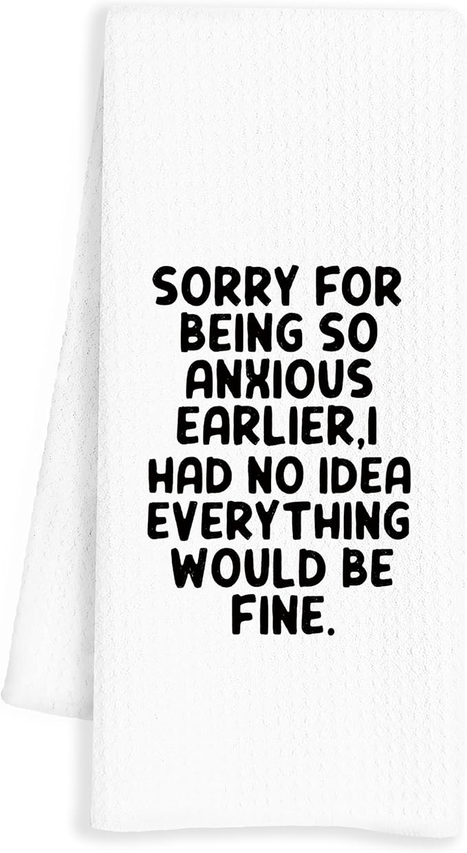 Funny Sarcastic Kitchen & Bath Towels, Sarcastic Gifts for Women & Men, Funny Dish & Hand Towels with Sayings, 16x24 Inch