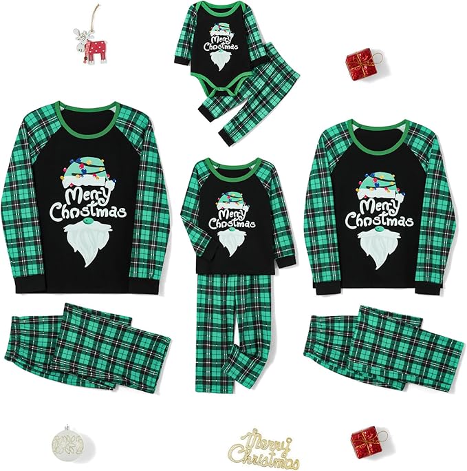 WephuPSho Christmas Family Matching Pajamas, Festive Xmas Jammies Sets for the Whole Family, Holiday Pjs Christmas