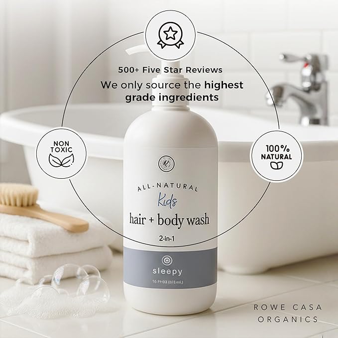 Rowe Casa Organics Kids Hair + Body Wash, 16 oz, Sleepy