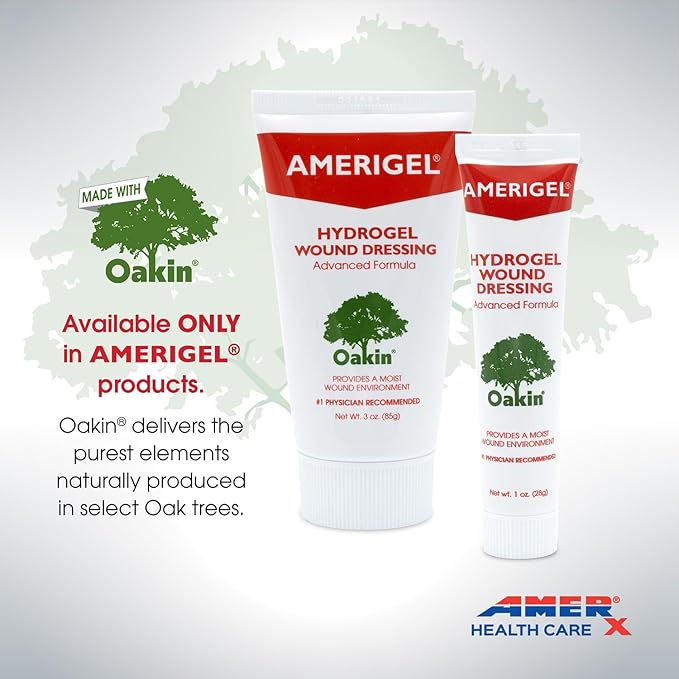 AMERIGEL Hydrogel Wound Dressing (3 oz.) - Provides Moisture-Rich Healing Environment for Dry Wounds