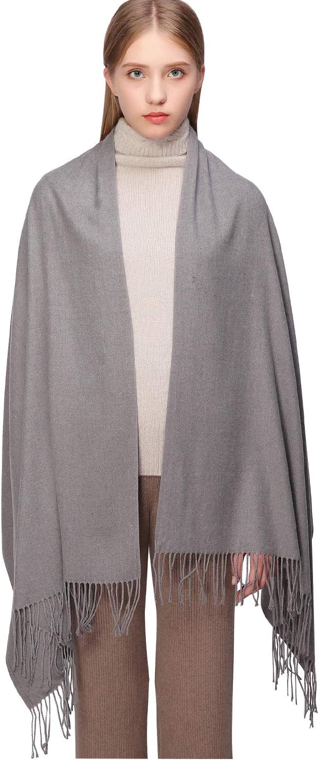 RIIQIICHY Women's Scarf Pashmina Shawls and Wraps for Evening Dress Bridesmaid Wedding Bridal Winter Warm Long Large Scarves