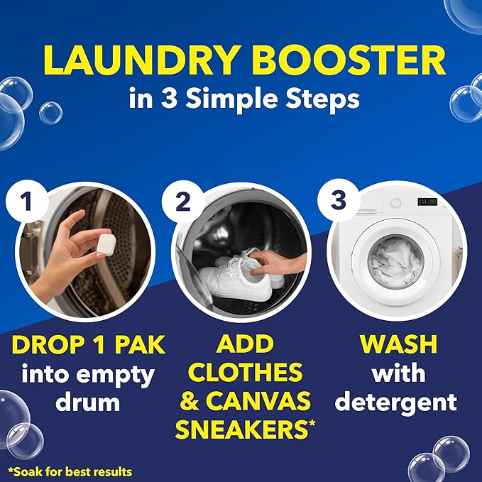 OxiClean White Revive Laundry Whitener and Stain Remover Power Paks, 24 Count (Pack of 2)