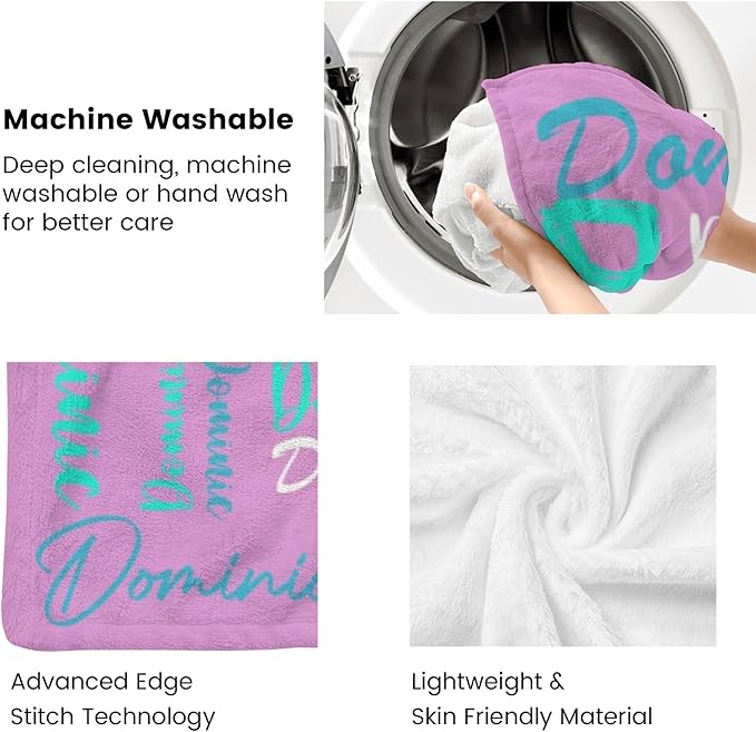 Dr.TOUGH Personalized Name Blanket Personalized Blanket for Adult Kids Flannel Customized Personalized Blankets and Throws