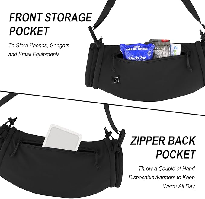 PETAC GEAR Tactical Hand Warmer,Portable Drop Hanger Waist Handwarmer Pouch for Hunting Golf Camping Fishing, Hiking, Football Winter Outdoor Field Survival.
