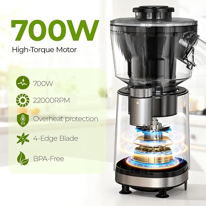 QIBOX Snow Cone Machine & Smoothie Blender 2 in 1, 700W Powerful Shaved Ice Machine Slushine Machine, Healthy Frozen Drink Maker with Stainless Steel Blade & Smoothie Recipe, for Home Kitchen Party