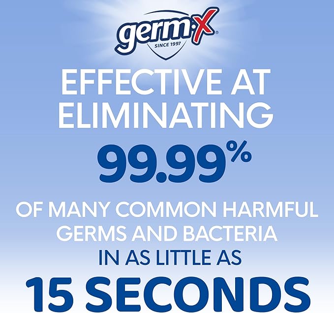 Germ-X Nourish Hand Sanitizer, 8 Fl Oz (Pack of 6), 2-in-1 Moisturizing and Sanitizing Formula with Shea Butter, Vitamin E & Aloe, Non-Greasy, Fresh Scent, Pump Bottle